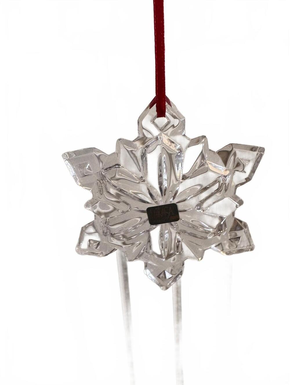 Mikasa Crystal Snowflake Christmas Ornament Germany 3.5 Inch Clear Cut Glass